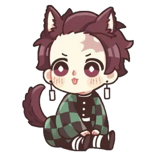 🌅 Tanjiro Kamado Demon Slayer Anime, Demon Slayer, Tanjiro Kamado, Kawaii, Lupo, Chibi, Manga whatsapp sticker