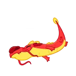🎆 dibujos animados, pez, rojo, amarillo, animal whatsapp sticker