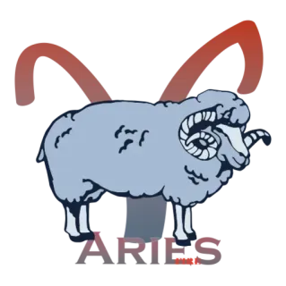 ☹️ ARIES Aries, Zodiak, Astrologi, Domba telegram sticker