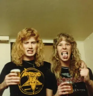 🍻 Band, Metal, Musica, Birra, Anni '80, Festa telegram sticker