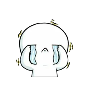 😭 crying, sad, emoji, cartoon, emotion telegram sticker