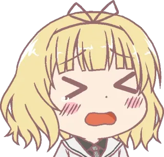 😫 anime girl, crying, sad, cartoon, chibi, emotional, illustration telegram sticker