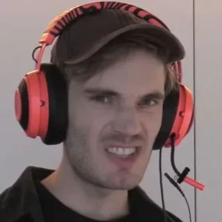 😬 PewDiePie youtuber, gamer, streamer, internet personality telegram sticker