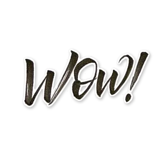 🔥 Wow! wow, exclamation, sticker, surprise, réaction whatsapp sticker