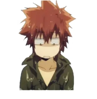 😓 Anime, Personaggio, Cartone animato, Espressione, Manga, Ragazzo telegram sticker