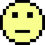 ❤️ Pixel art, Faccina, Retro, 8-bit, Giallo, Emoji telegram sticker