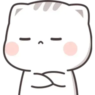 😒 고양이, 스티커, 귀여운, 동물, 만화 telegram sticker