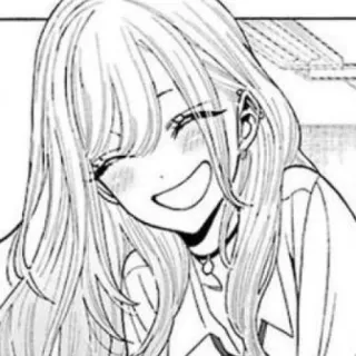 📀 animé, manga, fille, sourire, joyeux, portrait telegram sticker
