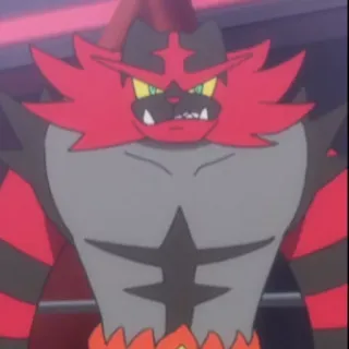 😠 Incineroar Pokemon Pokemon, Incineroar, fire type, fighting type, anime, video game telegram sticker