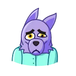 🤢 wolf, sad, cartoon, sticker telegram sticker