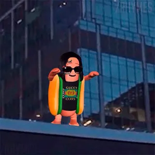 🌭 cachorro quente, Gucci, óculos de sol, meme, engraçado, desenho animado telegram sticker
