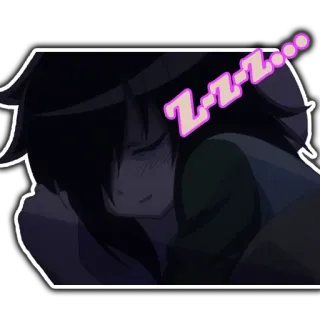 Tomoko by @anime_stickerr whatsapp stickers