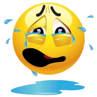 😭 Emoji, chorando, triste, lágrimas, emocional, sentimento telegram sticker
