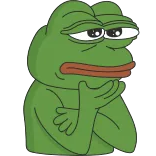 🤔 Pepe the Frog Pepe, grenouille, mème, mème Internet, triste, pensif whatsapp sticker