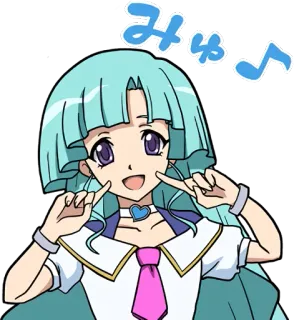 ☝️ みゆ аниме, мультфильм, девушка, милая, веселая telegram sticker