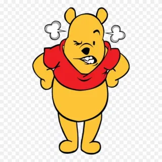 😡 Winnie the Pooh cartoon, angry, pooh, winnie the pooh, disney telegram sticker