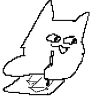 🖼 cat, pixel art, meme, funny, cartoon telegram sticker