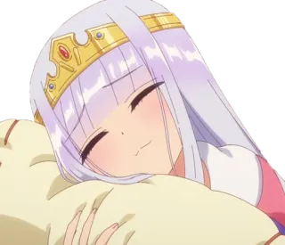 😄 Anime, Putri, Tidur, Imut, Bantal whatsapp sticker