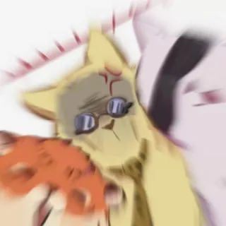 🐈 Katze, Tier, Brille, Meme, lustig, Cartoon telegram sticker