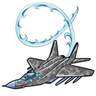 😴 Jet, Flugzeug, Militär, Cartoon, Kampfjet, Fahrzeug, Flugzeug telegram sticker