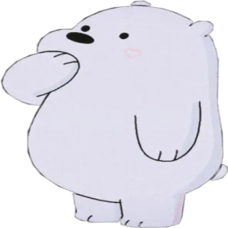 🤭 Ice Bear We Bare Bears Ледяной медведь, Мы обычные медведи, мультфильм, белый медведь, милый whatsapp sticker