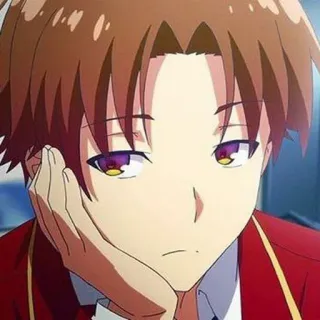 🙃 Ayanokoji Kiyotaka Classroom of the Elite アニメ, ようこそ実力至上主義の教室へ, 綾小路清隆, 清隆, 漫画, キャラクター telegram sticker