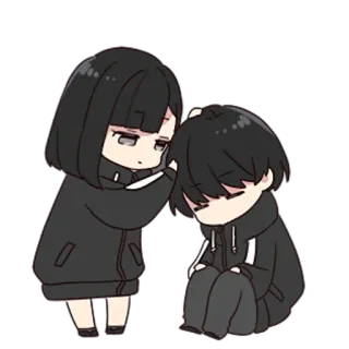 😳 Chibi, Anime, Dibujos animados, Manga, Lindo, Afecto whatsapp sticker