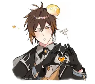 💗 Zhongli Genshin Impact Good luck getting me Фанатское творчество, Персонаж, Видеоигра, Genshin Impact, Чжун Ли telegram sticker