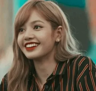 🌸 Lisa femme, personne, kpop, chanteur, sourire, joyeux telegram sticker