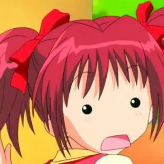 😮 Anime, Cartoon, Rote Haare, Zöpfe, Überrascht whatsapp sticker