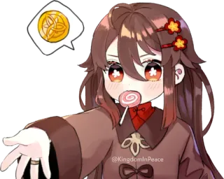 🪙 @KingdomInPeace autocollant, animé, sucette, dessin animé, mignon whatsapp sticker
