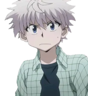😕 Killua Zoldyck Hunter x Hunter アニメ, キルア, ゾルディック, ハンターハンター, 漫画 telegram sticker