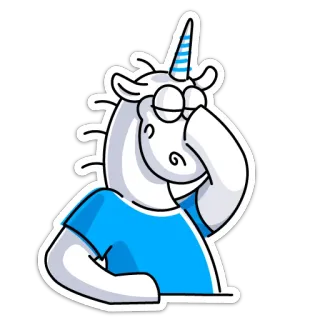 🤦‍♀️ unicorno, cartone animato, animale, fantasy, magia telegram sticker