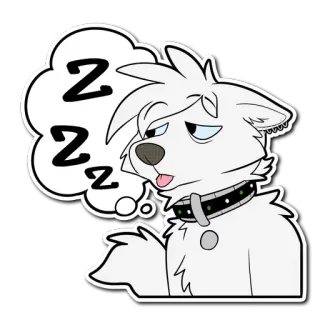 💤 ZZZ furry, slapen, hond, cartoon, zzz, dier telegram sticker