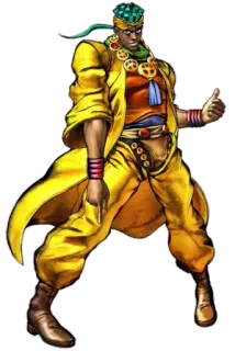 👳 Mohammed Abdul JoJo's Bizarre Adventure Аниме, Мультфильм, Персонаж, Мохаммед Абдул, JoJo's Bizarre Adventure telegram sticker