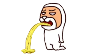 🇸🇬 vomito, malato, cartone animato, rigurgito, indisposto, irritato whatsapp sticker