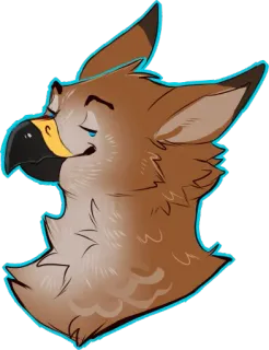 😏 griffin, furry, avian, fantasy creature, eagle, lion telegram sticker