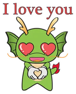 😍 I love you cinta, naga, hati, imut, hari valentine, monster, kartun telegram sticker