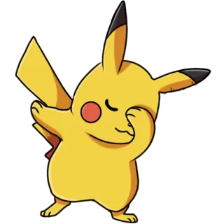 🤤 Pikachu Pikachu, Pokémon, Dab, Fofo, Desenho animado, Amarelo, Anime whatsapp sticker