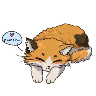 ❤ purrr... mèo, động vật, thú cưng, dễ thương, mèo con, rừ telegram sticker