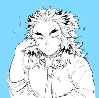 🌟 Kyojuro Rengoku Demon Slayer む anime, demon slayer, rengoku, kyojuro rengoku, manga telegram sticker