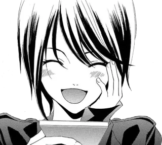 ☺️ anime, girl, smiling, happy, manga, character whatsapp sticker