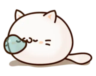 🐱 кот, милый, сонный, животное, питомец, каваи telegram sticker