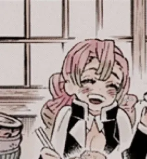 🌟 Mitsuri Kanroji Demon Slayer Anime, Demon Slayer, Mitsuri Kanroji, Pilastro dell'Amore, Personaggio whatsapp sticker