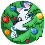 🤫 dog, christmas, holiday, decoration, festive telegram sticker