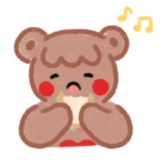 🍽 熊, 卡通, 可爱, 动物, 卡哇伊 telegram sticker