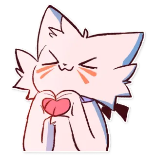 🥰 cat, cute, heart, animal, sticker, love telegram sticker