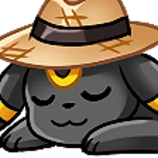 😴 Umbreon pokemon, umbreon, sombrero, dormilón, dibujos animados telegram sticker