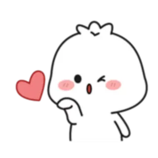😘 Dibujos animados, Lindo, Corazón, Amor, Personaje, Kawaii, Emoji whatsapp sticker