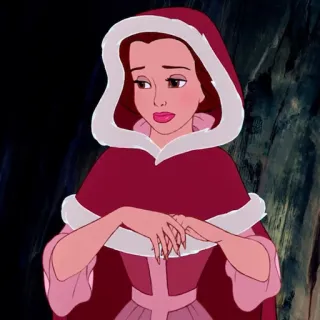 🥀 Belle Beauty and the Beast cartoon, disney, princess, belle, beauty and the beast, animated telegram sticker